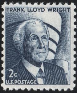 SC#1280 2¢ Frank Lloyd Wright Single (1966) MNH
