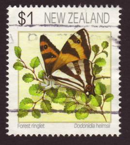 New Zealand 1995 Sc#1075, SG#1635 $1 Butterfly Forest Ringlet USED.