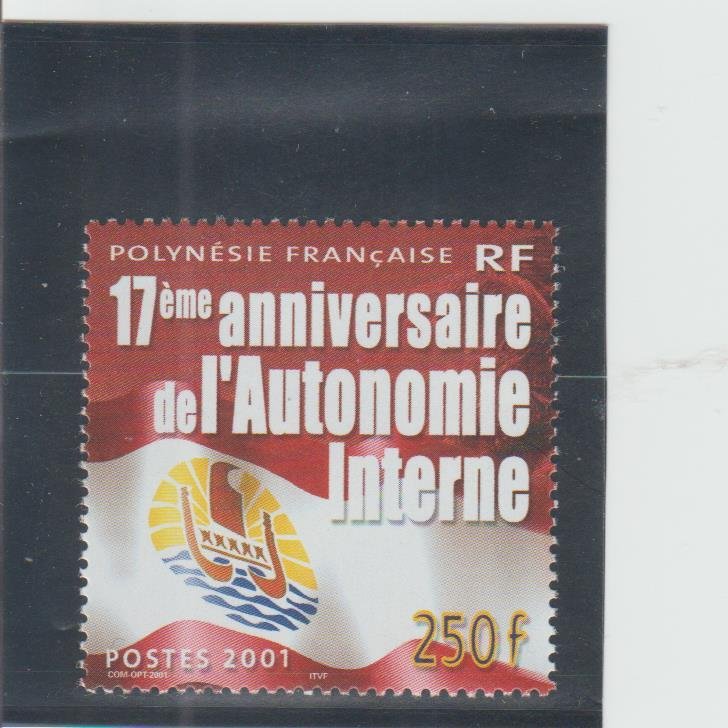 French Polynesia  Scott#  804  MNH  (2001 Internal Autonomy)