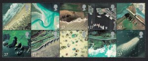 Great Britain British Coastlines 10v Block of 10 2002 MNH SG#2265-2274