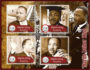 Stamps. Martin Luther King 2020 year 1+1 sheets perf Zambia