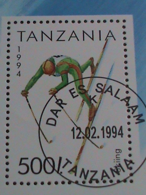 TANZANIA STAMP-1994 SC#1208 WINTER OLYMPIC LILLEHAMMER'94  CTO S/S SHEET.