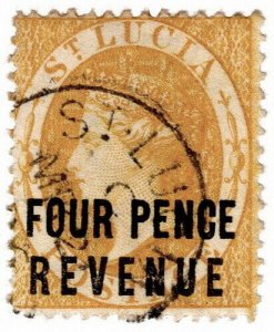 (I.B) St Lucia Revenue : Stamp Duty 4d