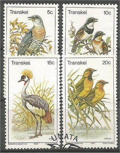 TRANSKEI, 1980, Complete set, CTO Birds.Scott 79-82