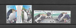 PENGUINS - AUSTRALIAN ANTARCTIC TERRITORY #L136-9 WWF  MNH