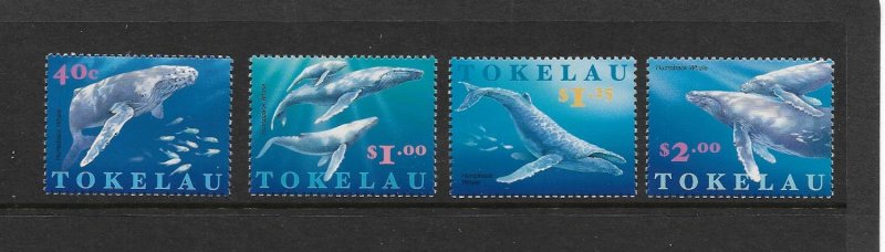 WHALES - TOKELAU #238-41  MNH