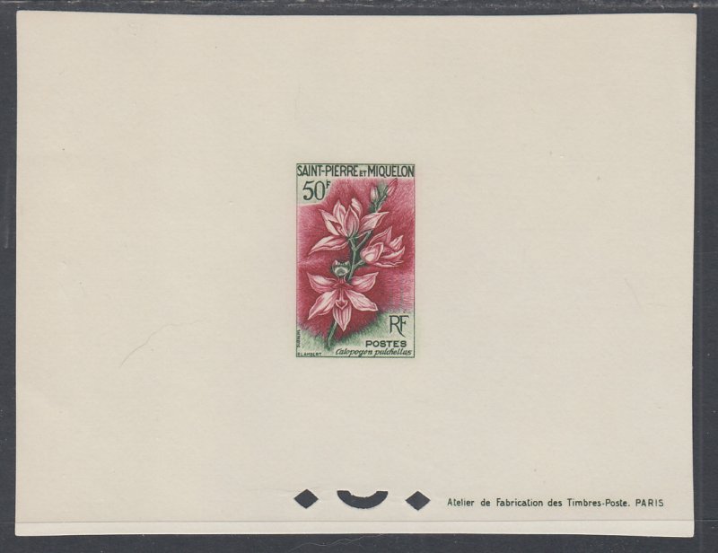 St Pierre and Miquelon 361 Flower Proof NH VF