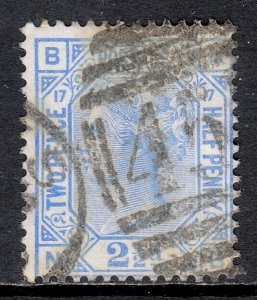 Great Britain - Scott #68 - Used - Plate 17, some ink bleed in cancel - SCV $65