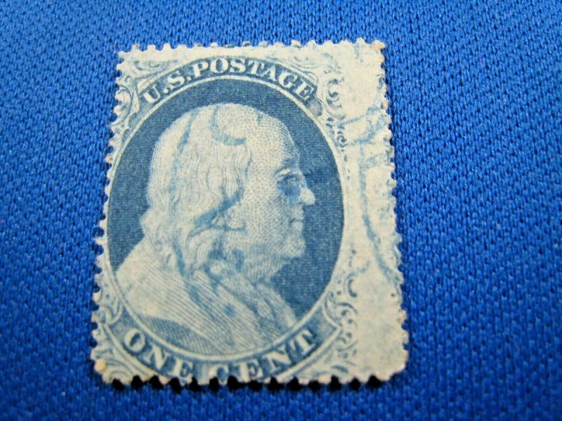 UNITED STATES, 1857 SCOTT #24  -  USED Type V  (#2)