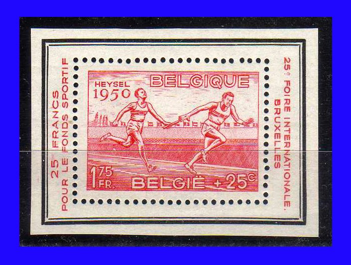 1950 - Belgica - Sc. n HB 482a - MNH -  leyenda Frances - (rojo) - BE-120 - 01