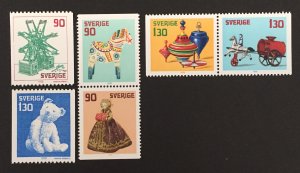 Sweden 1978 #1265-70, Toys, MNH