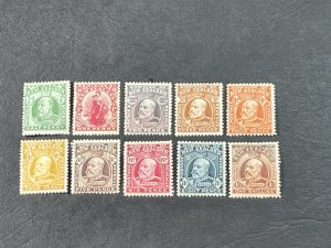 NEW ZEALAND # 130-139--MINT/HINGED**TONED GUM**----COMPLETE SET-----1909-12