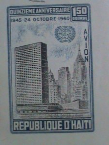 HATI-1960- 15TH ANNIVERSARY OF UNITED NATIONS-IMPERF-MNH S/S VERY FINE