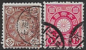 Japan 107-08  1899  2 values fvf  used