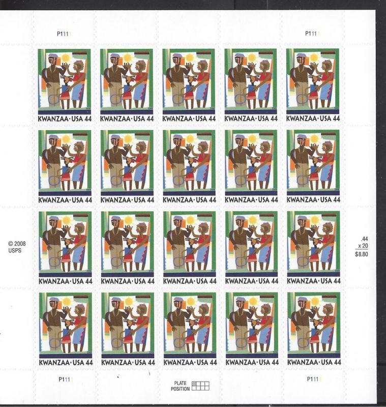 United States, 4434. 44c Kwanzaa Sht(20),**MNH**