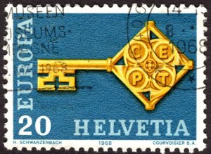 1968, Switzerland 20c, Used, Sc 488