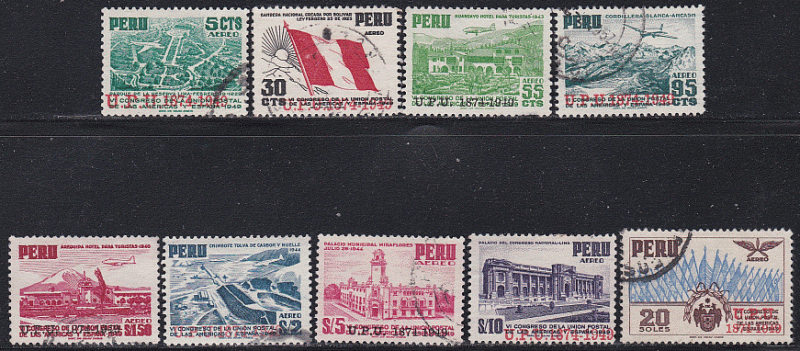 Peru #C94-102 F-VF Used UPU 1949