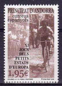 Andorra (Spanish) 2005 Sc#314 Cycling 9th.Games Small European States Set(1) MNH