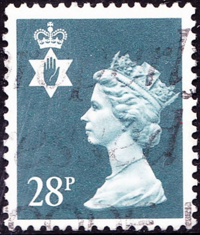 GREAT BRITAIN Northern Ireland 1991 QEII 28p Blue-Grey Machin SGNI63 FU