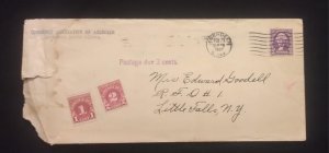 C) 1937. UNITED STATES. INTERNAL MAIL. MULTIPLE STAMPS. 2ND CHOICE