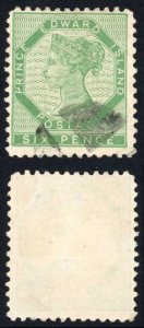 Prince Edward Islands SG17 6d Yellow-green Used Clear Profile