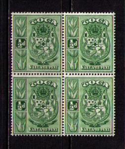 TONGA Sc# 73 MNH FVF Blk4 WMK4 Coat of Arms