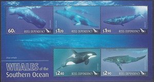 NEW ZEALAND ROSS DEPENDENCY 2010 Whales mini sheet MNH.....................B3913