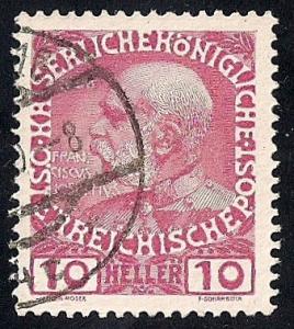 Austria #115 10 H Franz Josef used XF