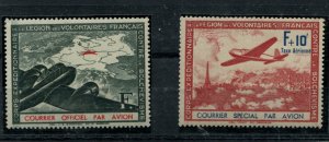 FRANCE  FOREIGN LEGION AIRMAIL SET  MICHEL LISTED MNH  II-III