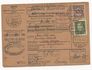 Germany Scott 343 & #417 on Cover Berlin CDS Aux Mark Postal Note March 28, 1929