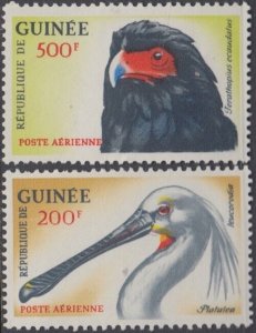 GUINEA Sc# C42-3 MNH AIRMAILS SET of  DIFFERENT BIRDS (CPL SET is 3)