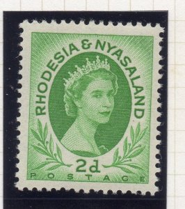 Rhodesia & Nyasaland 1954 QEII Early Issue Fine Mint Hinged 2d. 075702