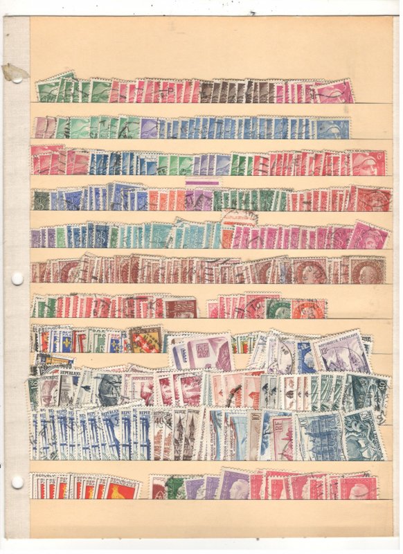 FRANCE COLLECTION ON STOCK SHEET, MINT/USED