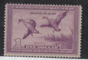 RW5 Federal Duck Stamp 1938 MVLH. #02 RW5j