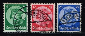 Germany,Sc.#398-400 used Frederick the Great (1712-1786)