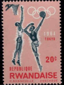 RWANDA Scott 77  MH* Olympic Basketball stamp