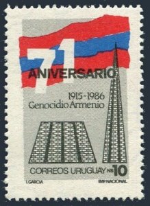 Uruguay 1214, MNH. Michel 1732. Genocide of the Armenian people, 71st Ann. 1986.