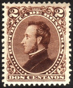 1878, Honduras 2c, MH, Well-Centered, Sc 31