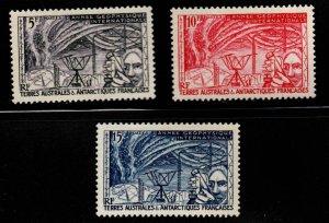 FSAT TAAF Scott 8-10 MH* Geophysical year stamp set