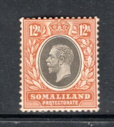 SOMALILAND PROTECTORATE 72 MH FVF KGV