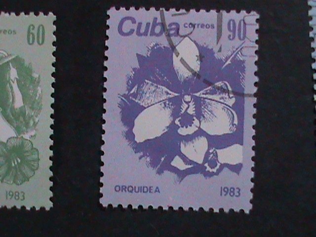 ​CUBA-1983 SC#2659 WILD FLOWERS FANCY CANCEL-HARD TO FIND VERY FINE