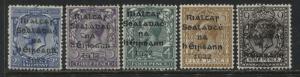 Ireland 1922 overprinted stamps from1st set 2 1/2d to 9d mint o.g.