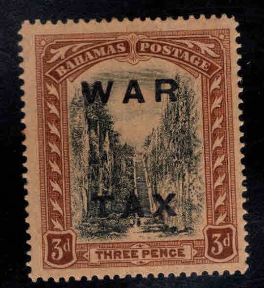 Bahamas Scott MR14 MH* 1918 War Tax stamp gum toned