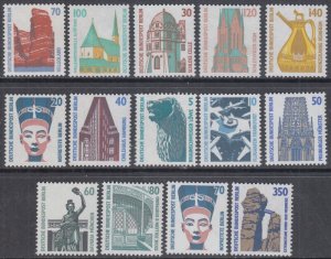 GERMANY Sc # 9N543/57 INCPL MNH SET of 14 - HISTORIC SITES and OBJECTS