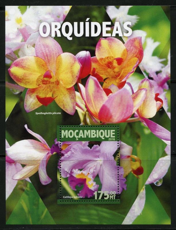 MOZAMBIQUE 2016 ORCHIDS SOUVENIR SHEET MINT NEVER HINGED