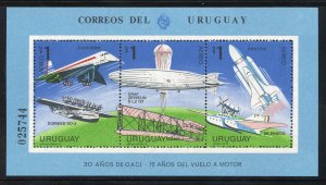 Uruguay C433  MNH 75 Anniv. of Motorized Flight Souvenir Sheet  from 1978