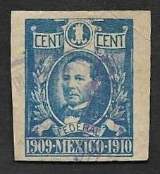 SD)1910 MEXICO  FISCAL STAMP BENITO JUAREZ 1C, USED