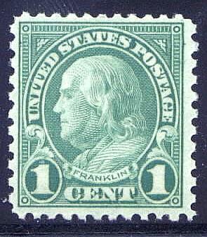 #578 VF MNH OG--1¢ FRANKLIN COIL WASTE ISSUE-L@@K!!