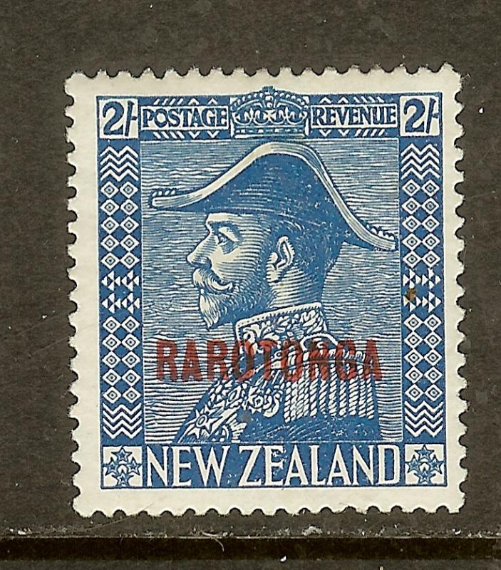 Cook Islands, Scott #74, Overprinted 2sh King George V, MH