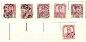 MALAYA JOHORE Stamps{6} Note Sultan 50c Muar & Singapore CDSs 1900s Used MAL333